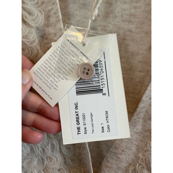 THE GREAT. Cream Textured Cardigan - Picture 5 of 11